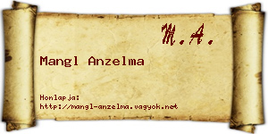 Mangl Anzelma névjegykártya